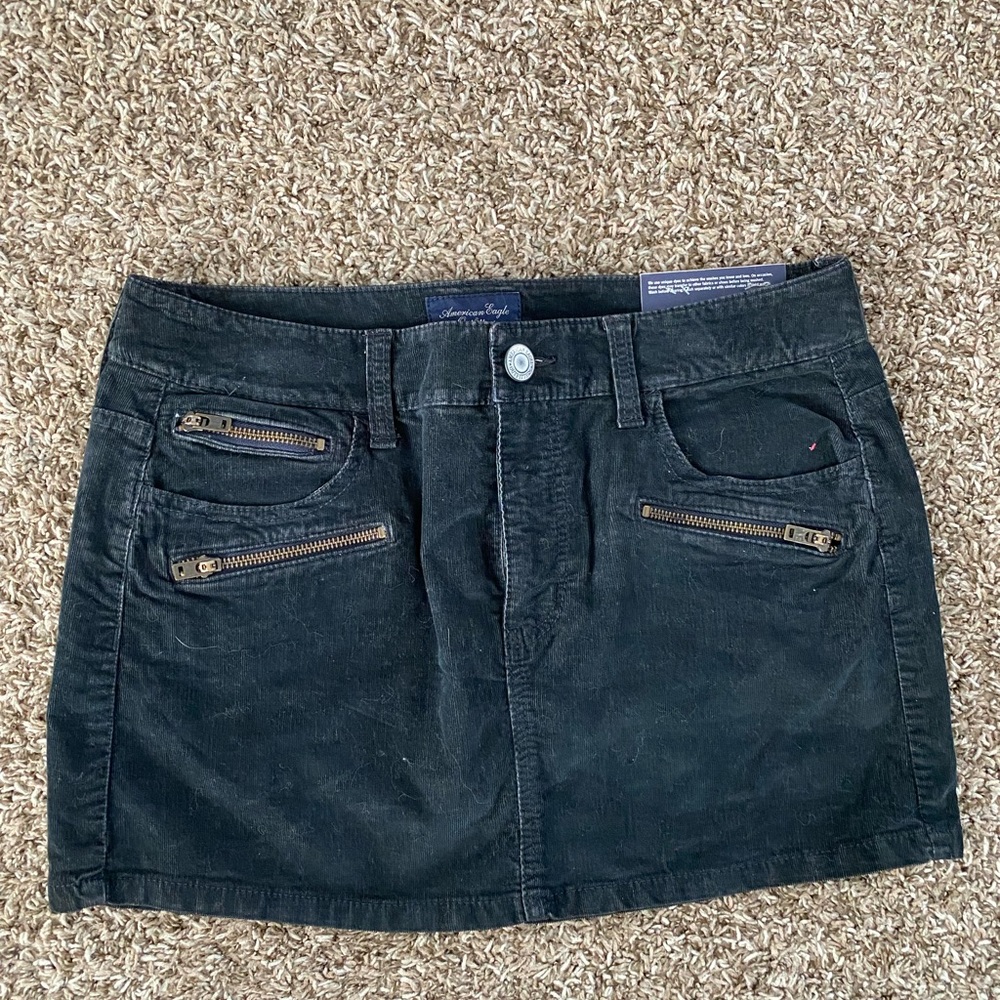 Black Corduroy Skirt